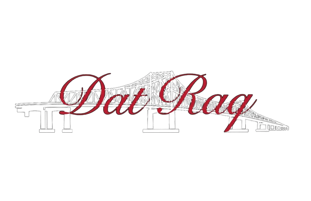 Dat Raq — Baton Rouge bridge script logo